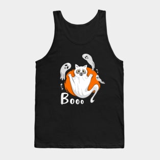 Halloween ghost cat Tank Top